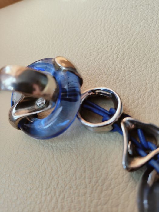 Artystyczny komplet naszyjnik + pierścionek srebro 925 made in ITALY