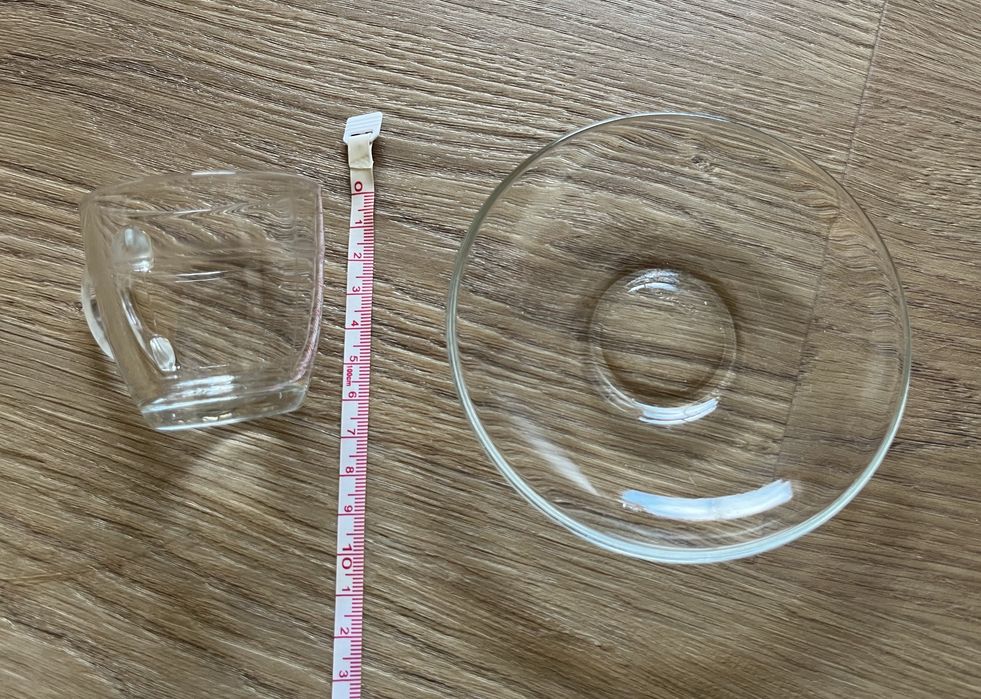 Conjunto de 2 chavenas de cafe transparentes