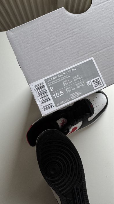 Nike Air Force 1 ’07 Next Nature “Black/University Red” |Rozmiar 42.5|