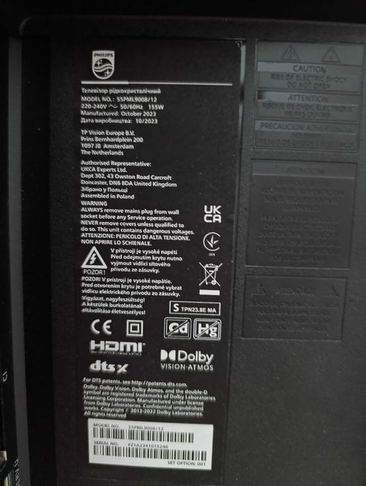 Syndyk sprzeda telewizor Philips 55 cali 55PML9008/12