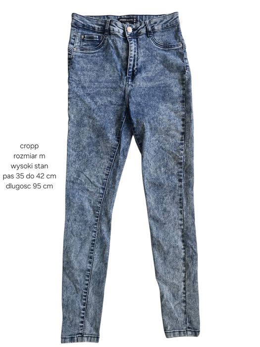 Spodnie cropp rozmiar m 38 wysoki stan