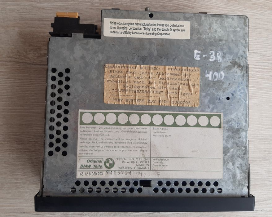 Автомагнитола на BMW E-38