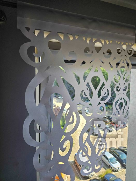 Firana panele ekranowe 60x100 cm żakardowe 2 sztuki na okno białe