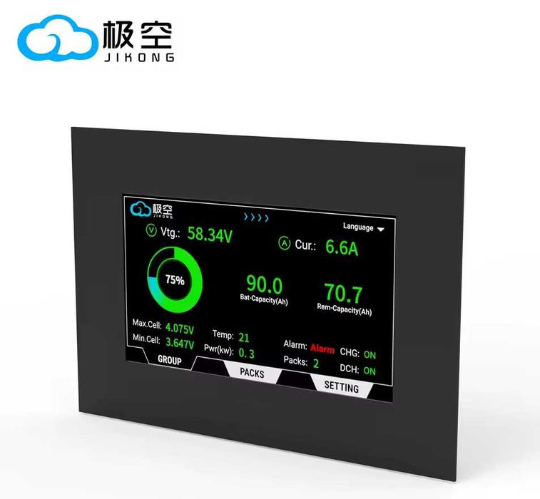 JK BMS сенсорний дисплей LCD 4.3  V19 — екран для Jikong BMS з UART