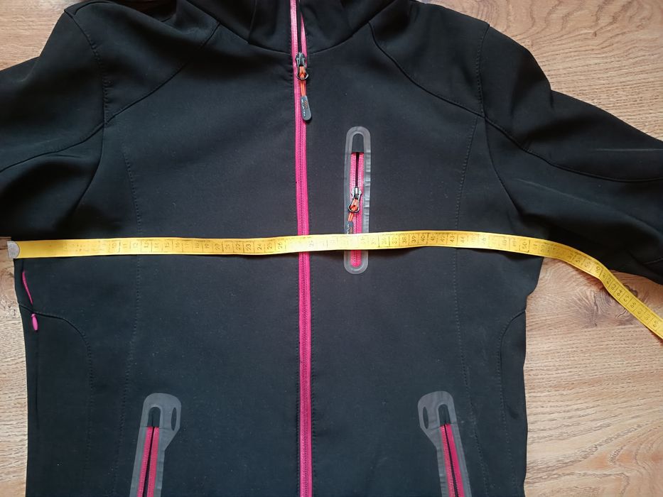 Damska kurtka Softshell ardon floret czarna z różowymi detalami