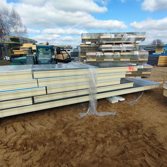 Płyta warst. p.76. ŚCIANA PIR 59,00 zł netto m2 gr. 180 mm 2 gat.