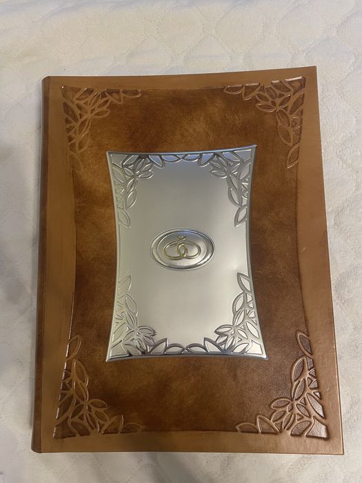 Весільний альбом шкіряний зі сріблом