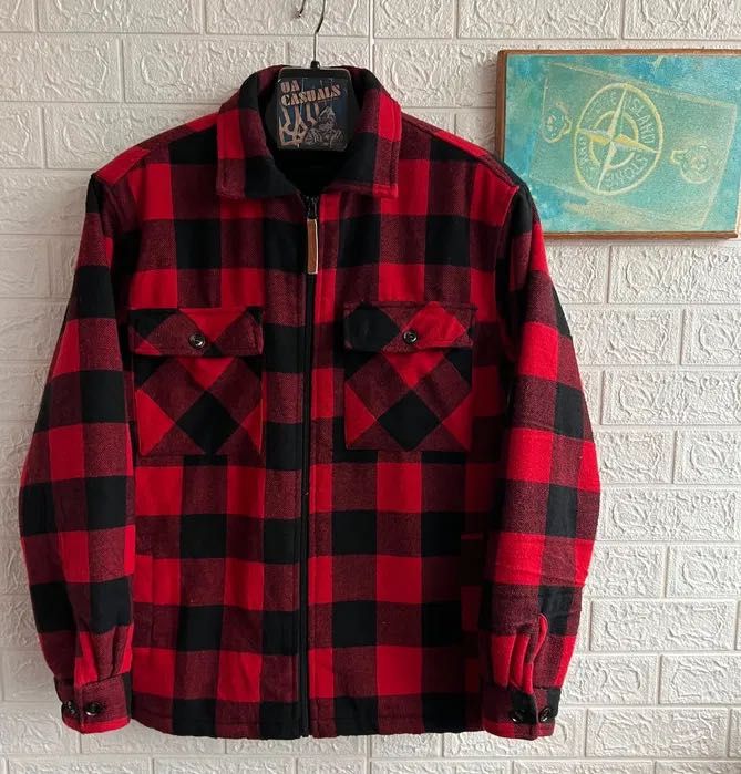 Куртка фланелева Bluewear тепла сорочка рM лісоруб у червону клітинку