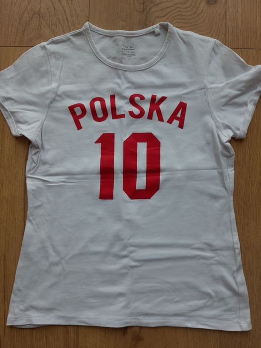 Bluza biała z nadrukiem Polska