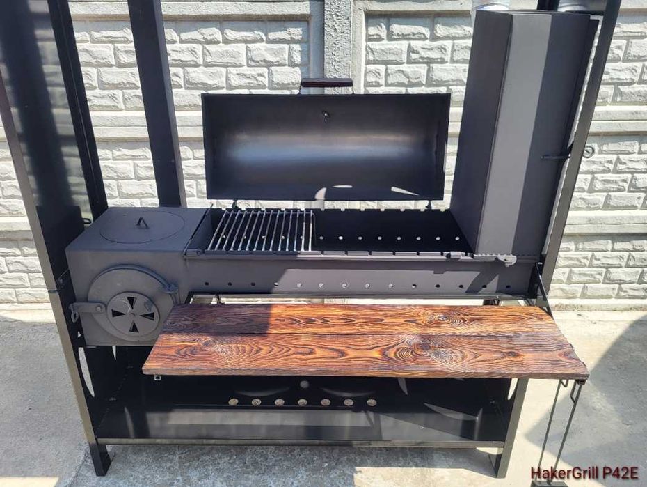 • 4мм! Подвійне Усилення! Мангал 4в1 з Дахом! Смокер та Піч під Казан