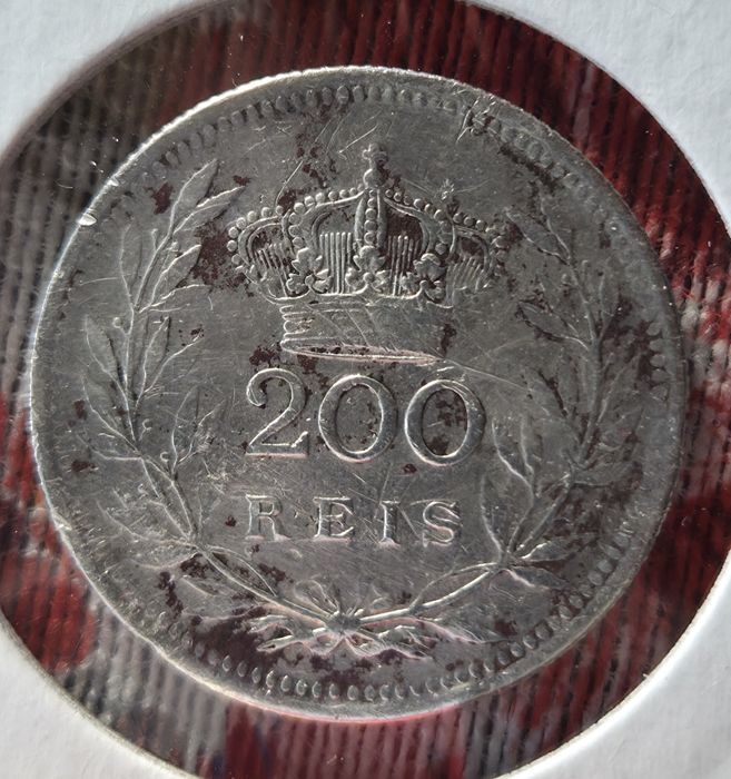 Moeda de  200 Réis de D.Manuel II (1908–1910) de Prata
