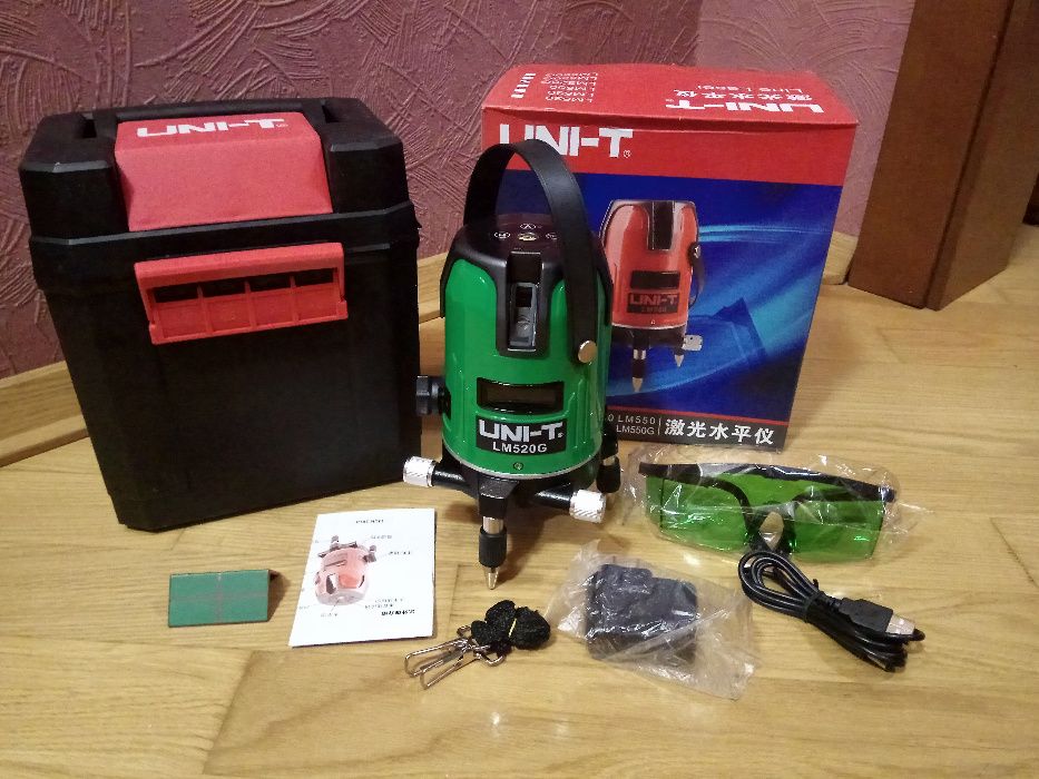 Лазерный уровень (нивелир) UNI-T LM-520 G зеленый лазер
