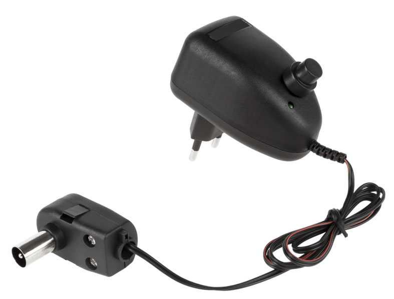 Antena radiowa zewnętrza z wzmacniaczem i regulacją wzmocnienia