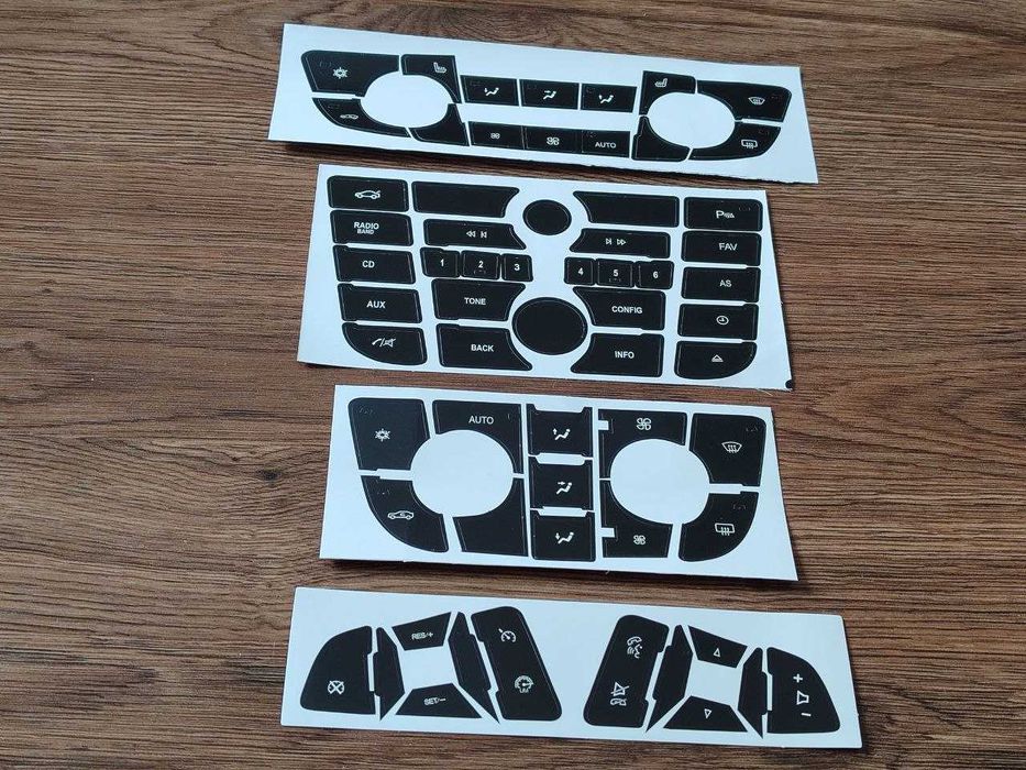 Наклейки на кнопки Renault VW Audi Mercedes Ford Citroen BMW Opel