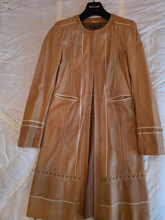 Кожаный плащ ROBERTO CAVALLI, original