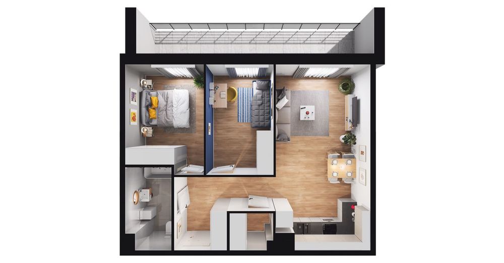 3-pokojowe mieszkanie 59m2 + balkon Bezpośrednio