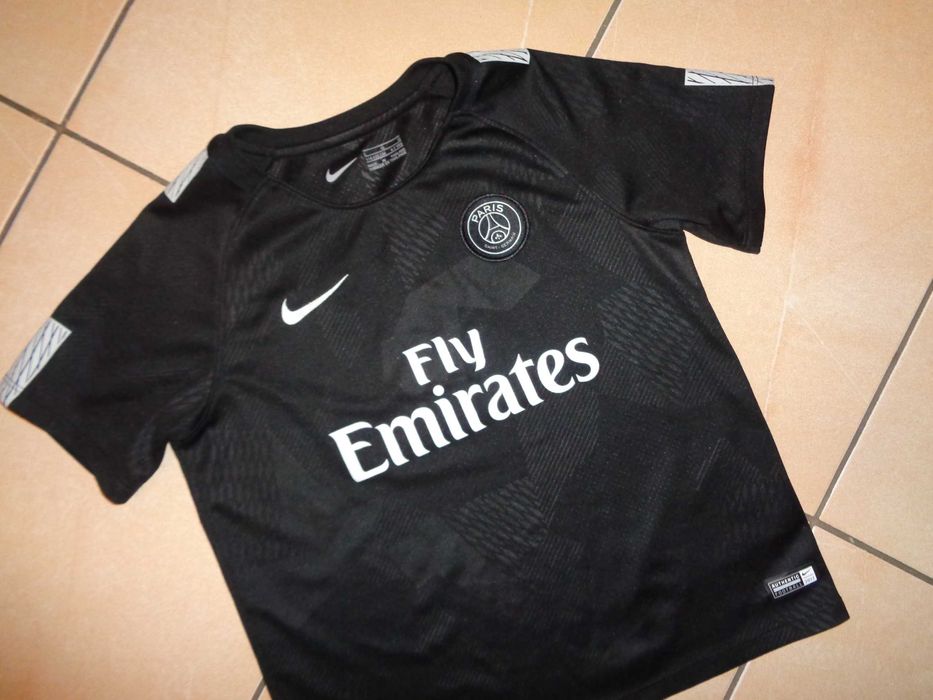 NIKE Fly Emirates PARIS czarna koszulka piłkarska 116-122 cm