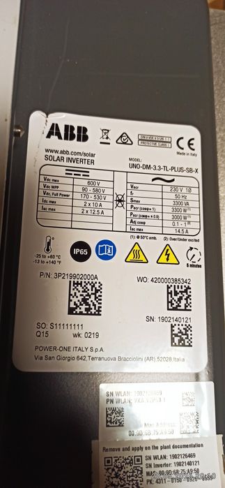 Falownik jednofazowy  3.3KW producent ABB
