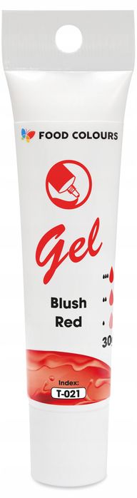 BARWNIK SPOŻYWCZY W ŻELU - T-021 Blush Red Pastelowy Czerwony 30g