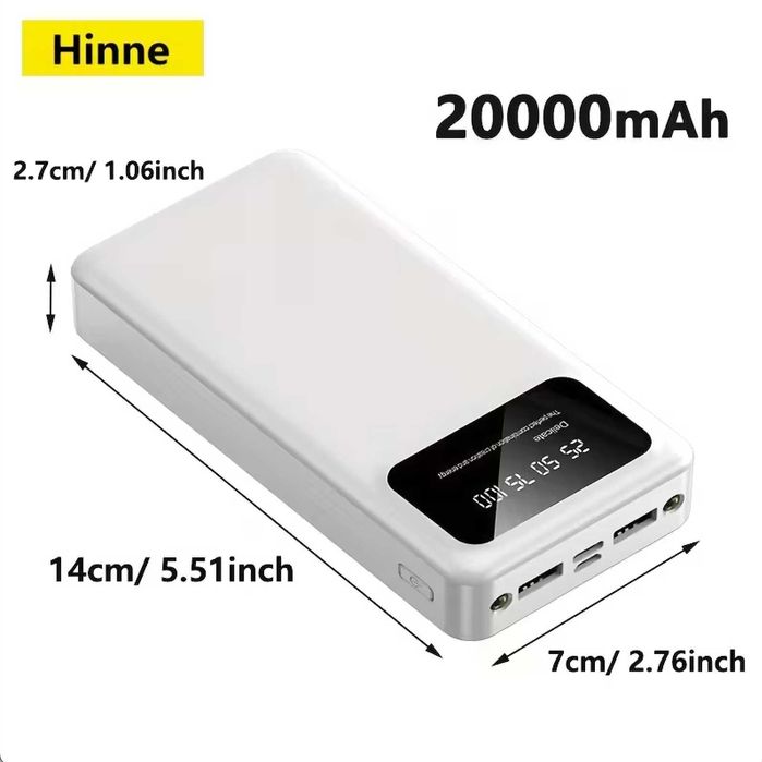 Оригінальний Портативний Повербанк Hinne 20000 з високою ємністю