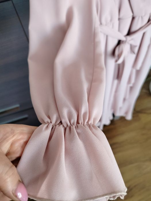 Sukienka r.38 pudrowy róż