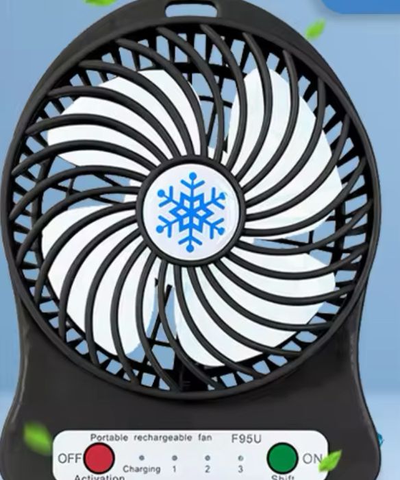 Міні вентилятор з USB зарядкою