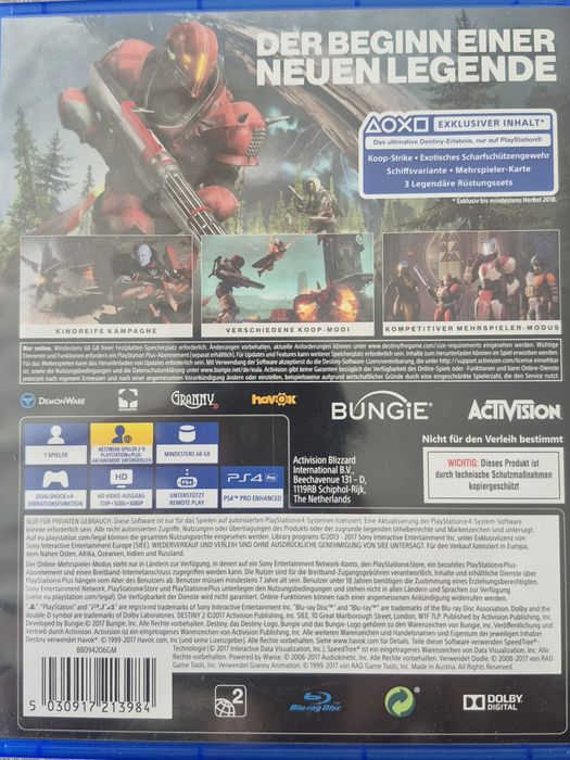 Гра Destiny 2 на PS4