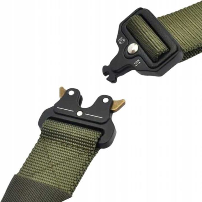 Pas Wojskowy Zielony Taktyczny Quick Release Militarny Wytrzymały