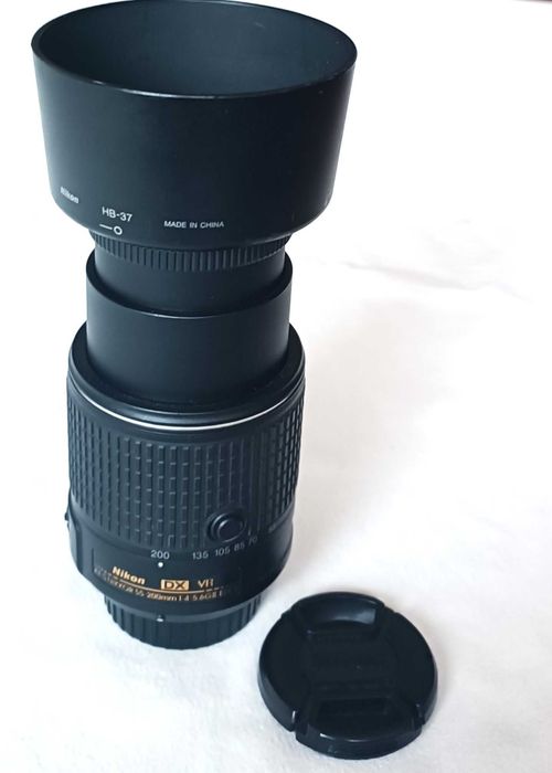 Lente Nikon AF-S 55-200mm VR II objetiva em muito boas condições
