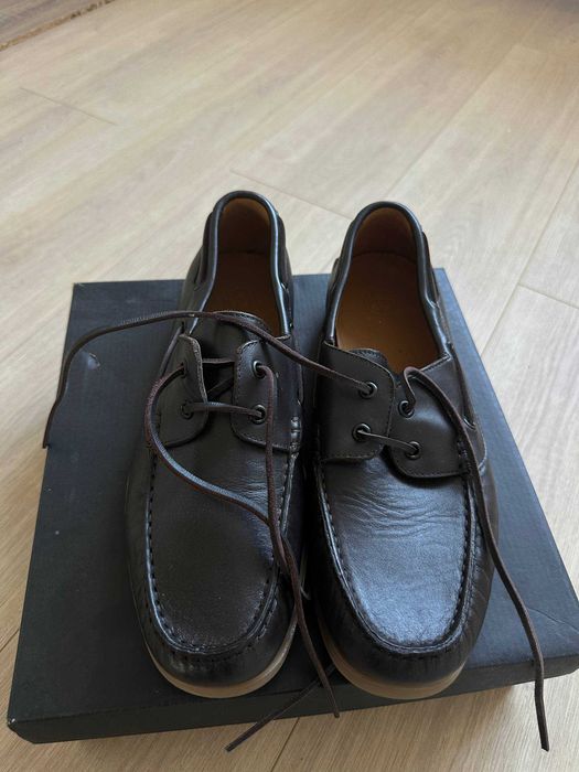 Чоловічі шкіряні коричневі мокасини Massimo Dutti 44