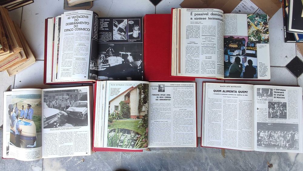 Revista Vida Soviética 8 Volumes - 8 anos encadernados 1983 a 1990