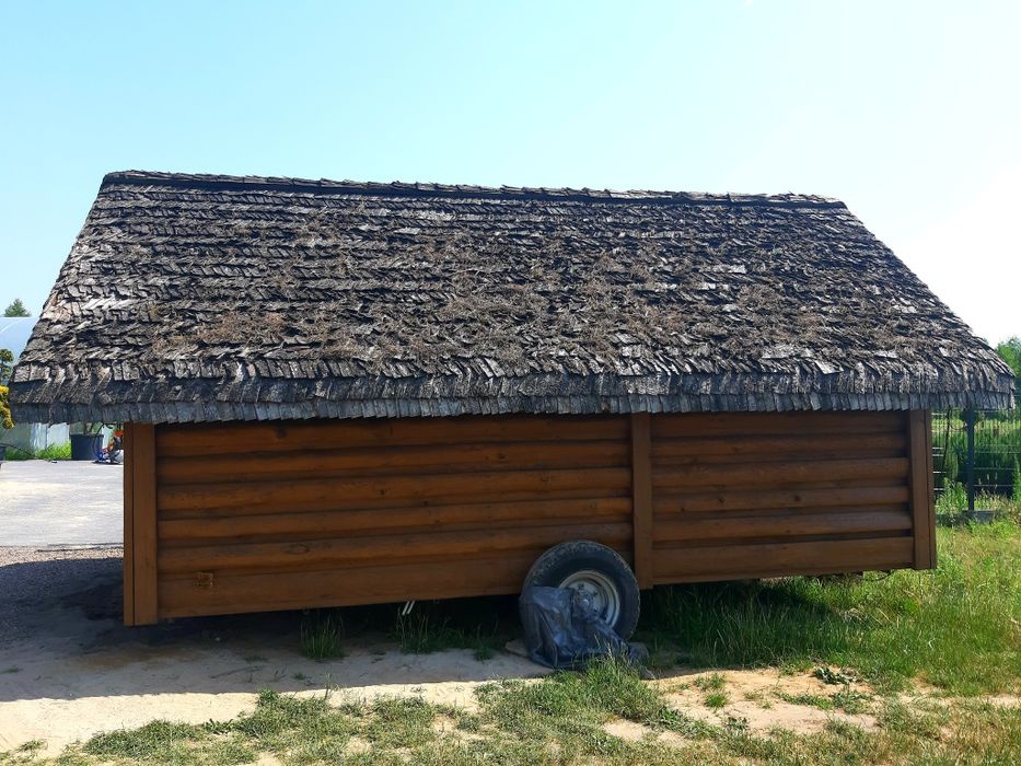 Dom domek z bala letniskowy.  Sauna altanka bania kemping jacuzzi stół