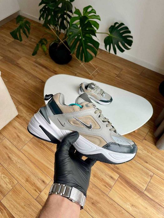 Кросівки Nike M2K Tekno Grey Lacquer шкіра текстиль сірі