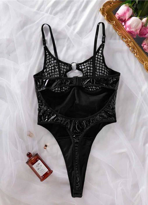 Lateksowe, błyszczące body, lateks, latex, winyl, wetlook, rozmiar L