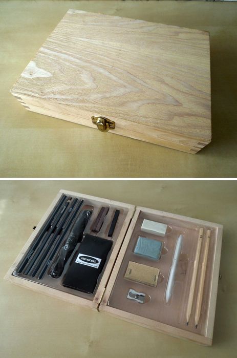 Lápis Cor Caran D'Ache, Bloco A3 Canson, Guaches, Carvão, Telas