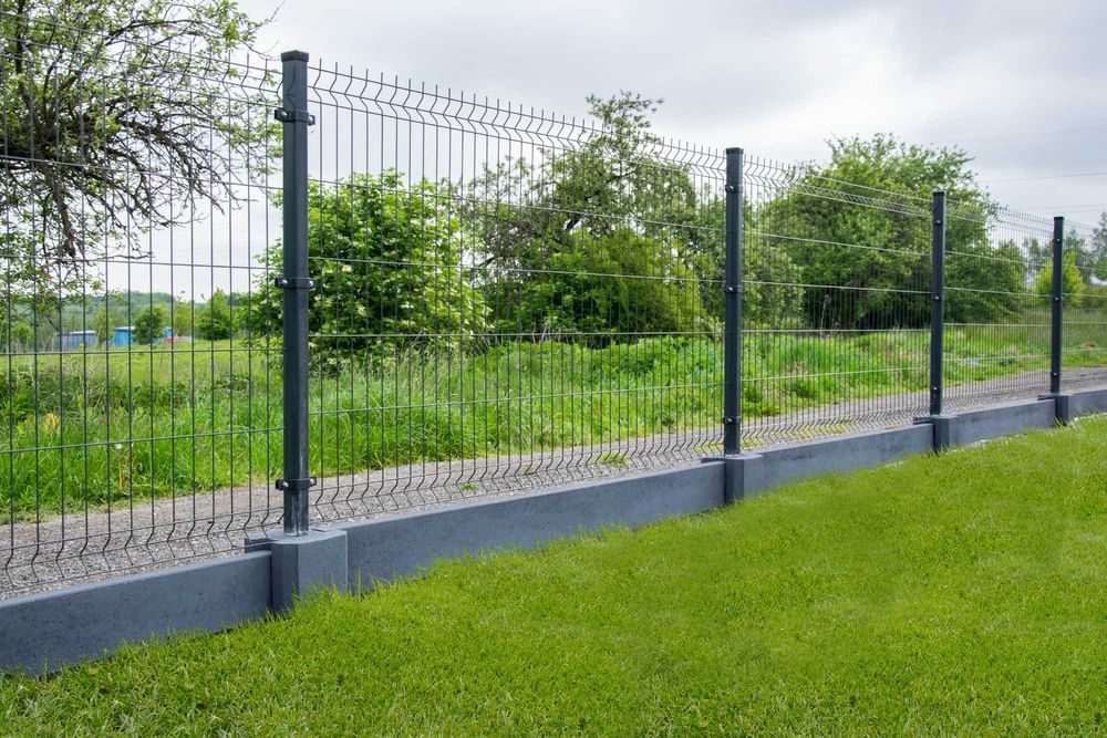 Ogrodzenie panelowe 123cm z podmurówka komplet, panel 4mm,