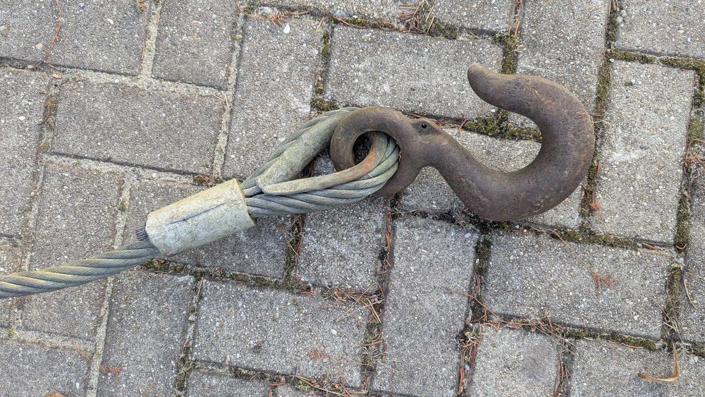 Zawiesie linowe 2C dwucięgnowe 5m zakończone hakami średn. 22mm 8 ton