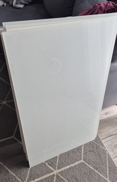 Lacobel szyba biała w rozmiarze 86x51cm komplet 5 szt.