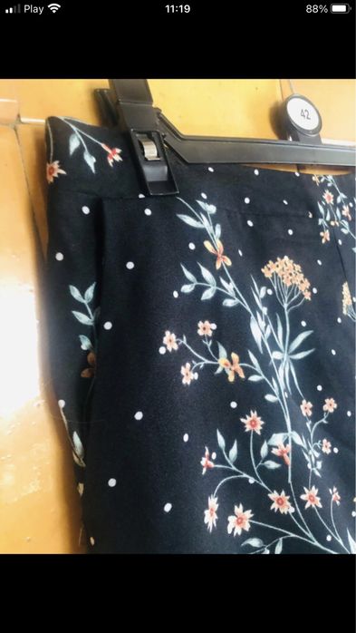 New Look szerokie spodnie na lato w kwiaty culotte rozmiar 14