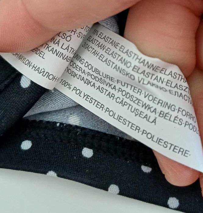 Czarna góra od bikini biustonosz C&A rozmiar 80B na plażę