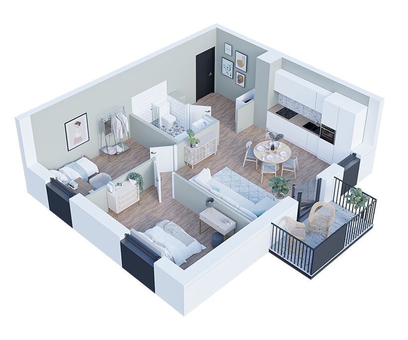 Mieszkanie z balkonem| Osiedle Tulipanova | Kobylin | 53,01 m² | winda