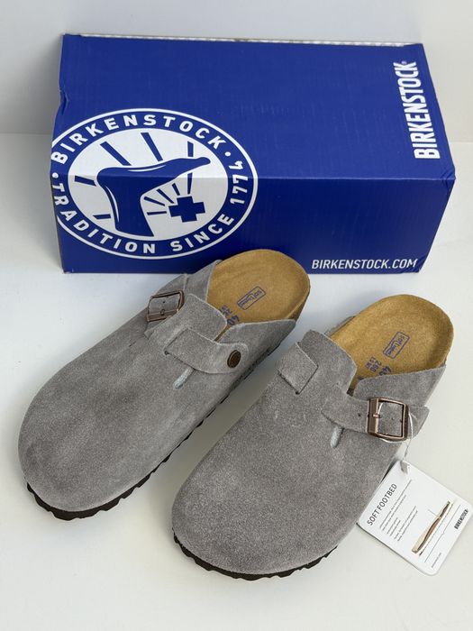 Шльопанці  клоги сабо  Birkenstock boston  біркеншток шлепки шкіра