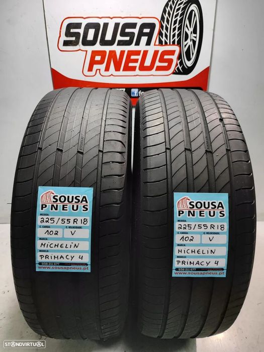 2 pneus semi novos 225-55r18 michelin - oferta dos portes 130 EUROS