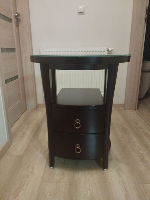Komoda wenge szklany blat