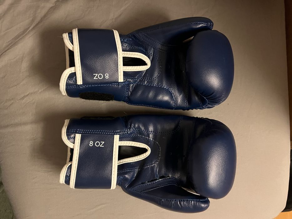 Luvas se boxe super pro-azul e branco