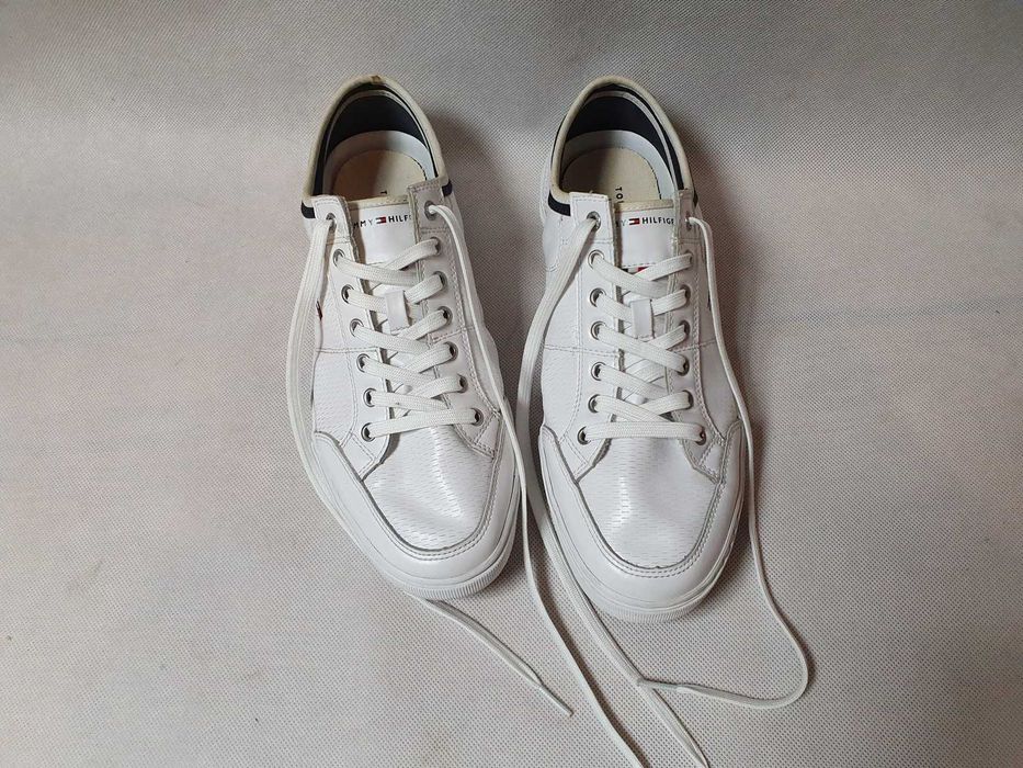 TOMMY HILFIGER - Męskie Sneakersy / Skóra roz. 46 - 29 cm SUPER - ^