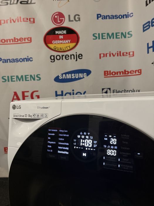 Прально-сушильна машина топ/ пралка-сушка LG F16WD128GH 12/8кг з парою