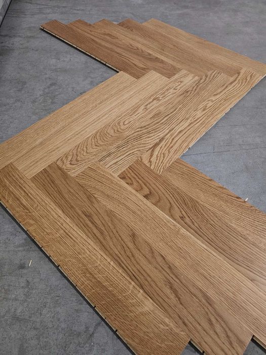 Jodełka klasyczna dębowa 10x68x500 lakier klasa select (27 m2)