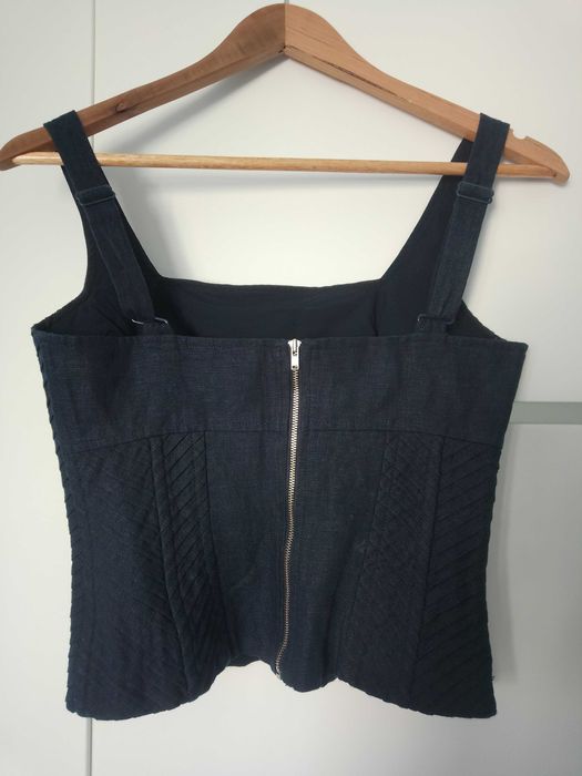 bluzka, gorset granatowy REISS r.  36