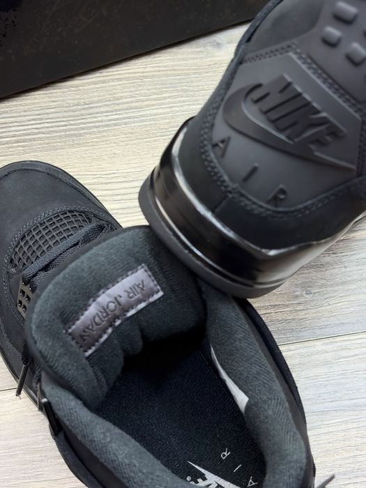 Air Jordan 4 black cat Джордани 4 чорні